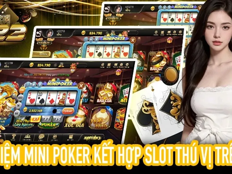 Hình ảnh bàn poker với các lá bài và chip, thể hiện sự kịch tính của trò chơi